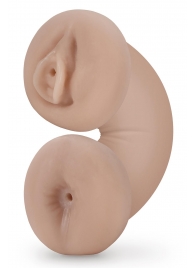 Телесный люминесцентный двусторонний мастурбатор Tasha - Blush Novelties - в Миассе купить с доставкой