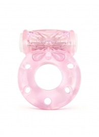 Розовое эрекционное виброкольцо с бабочкой - 1137 - в Миассе купить с доставкой