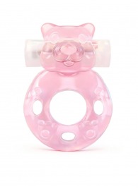 Розовое эрекционное виброкольцо в форме мишки - 1137 - в Миассе купить с доставкой