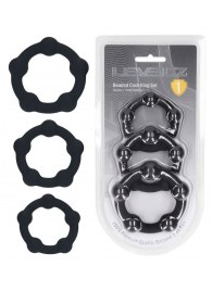 Набор из 3 эрекционных колец Beaded Silicone Cockring Set - Shots Media BV - в Миассе купить с доставкой
