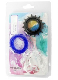 Набор из 3 эрекционных колец разного цвета и рельефа - Boys of Toys - в Миассе купить с доставкой