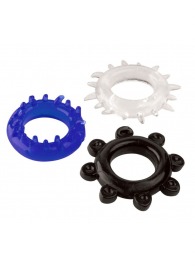 Набор из 3 эрекционных колец разного цвета и рельефа - Boys of Toys - в Миассе купить с доставкой