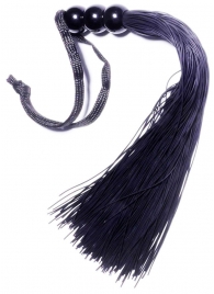 Черная силиконовая плетка - 25,4 см. - Boys of Toys - купить с доставкой в Миассе