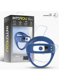 Синее интерактивное эрекционное виброкольцо Rank - Intoyou - в Миассе купить с доставкой