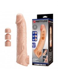 Телесный фаллоудлинитель с подхватом мошонки Silas - 26 см. - Baile - в Миассе купить с доставкой