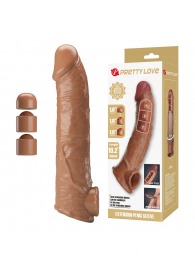 Карамельный фаллоудлинитель с подхватом мошонки Silas - 26 см. - Baile - в Миассе купить с доставкой