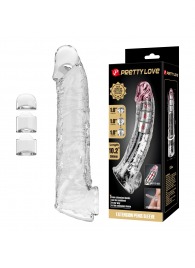Прозрачный фаллоудлинитель с подхватом мошонки Silas - 26 см. - Baile - в Миассе купить с доставкой