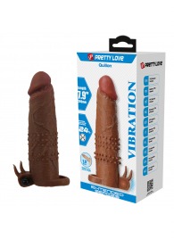 Коричневая насадка на пенис Quillon - 20 см. - Baile - в Миассе купить с доставкой