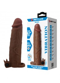 Коричневая насадка на пенис Xerxes - 22 см. - Baile - в Миассе купить с доставкой