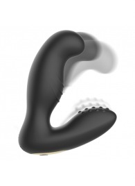 Черный вибромассажер простаты с ротацией и пультом ДУ - Ibiza - в Миассе купить с доставкой