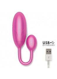 Розовое тихое виброяйцо с управлением через приложение - Oninder