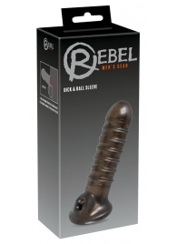 Насадка на пенис Rebel smoke с рёбрышками и отверстием под мошонку - Orion - в Миассе купить с доставкой