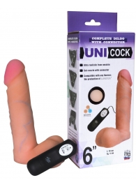 Фаллическая насадка Харнесс UNICOCK 6  с вибрацией - 18 см. - LOVETOY (А-Полимер) - купить с доставкой в Миассе