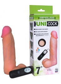 Фаллическая насадка Харнесс UNICOCK 7  с вибрацией - 19 см. - LOVETOY (А-Полимер) - купить с доставкой в Миассе