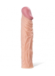 Насадка с ярко выраженной головкой и рельефным стволом - 19 см. - A-toys - в Миассе купить с доставкой