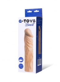 Насадка с ярко выраженной головкой и рельефным стволом - 19 см. - A-toys - в Миассе купить с доставкой