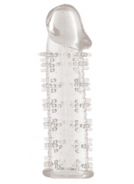 Гелевая прозрачная насадка с шипами - 12 см. - Toyfa Basic - в Миассе купить с доставкой