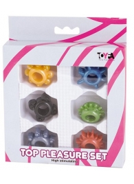 Набор из 6 разноцветных эрекционных колец - Toyfa Basic - в Миассе купить с доставкой