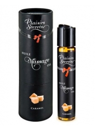 Массажное масло с ароматом карамели Huile de Massage Gourmande Caramel - 59 мл. - Plaisir Secret - купить с доставкой в Миассе