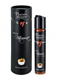 Массажное масло с ароматом крем брюле Huile de Massage Gourmande Creme Brulée - 59 мл. - Plaisir Secret - купить с доставкой в Миассе