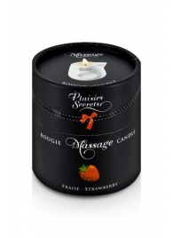 Массажная свеча с ароматом клубники Bougie de Massage Gourmande Fraise - 80 мл. - Plaisir Secret - купить с доставкой в Миассе