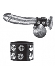 Ремень на член и мошонку 1.5  Cock Ring With Ball Strap - BlueLine - купить с доставкой в Миассе