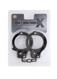 Чёрные наручники из листового металла BONDX METAL CUFFS BLACK - Dream Toys - купить с доставкой в Миассе