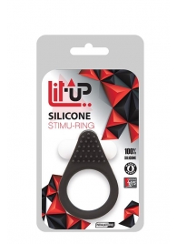 Чёрное эрекционное кольцо LIT-UP SILICONE STIMU RING 1 BLACK - Dream Toys - в Миассе купить с доставкой