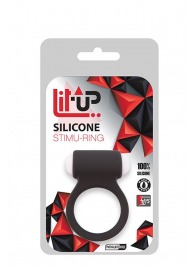 Чёрное эрекционное виброкольцо LIT-UP SILICONE STIMU RING 3 BLACK - Dream Toys - в Миассе купить с доставкой