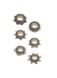 Набор из 6 дымчатых эрекционных колец MENZSTUFF 6PC STRECHEABLE RING SET - Dream Toys - в Миассе купить с доставкой