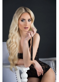 Чёрная мини-плеть из резины Rubber Mini Whip - 22 см. - Blush Novelties - купить с доставкой в Миассе