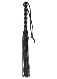 Чёрная мини-плеть из резины Rubber Mini Whip - 22 см. - Blush Novelties - купить с доставкой в Миассе