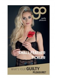 Пластиковая метелочка с красными пёрышками Small Feather Tickler - 32 см. - Blush Novelties - купить с доставкой в Миассе