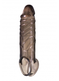 Дымчатая фаллическая насадка с подхватом и закрытой головкой - 16,2 см. - ToyFa - в Миассе купить с доставкой