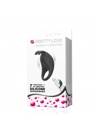 Чёрное эрекционное кольцо с вибрацией Rabbit Vibrator - Baile - в Миассе купить с доставкой