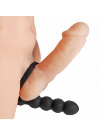 Насадка для двойного проникновения Double Fun Cock Ring with Double Penetration Vibe - XR Brands - в Миассе купить с доставкой