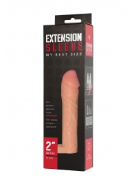 Телесная насадка-удлинитель Extension sleeve с подхватом - 17 см. - Sitabella - в Миассе купить с доставкой
