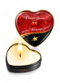 Массажная свеча с ароматом ванили Bougie Massage Candle - 35 мл. - Plaisir Secret - купить с доставкой в Миассе
