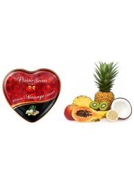 Массажная свеча с ароматом экзотических фруктов Bougie Massage Candle - 35 мл. - Plaisir Secret - купить с доставкой в Миассе