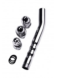 Металлический анальный душ с тремя насадками - ToyFa - купить с доставкой в Миассе