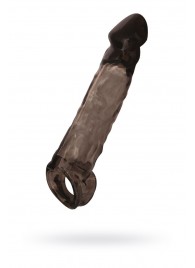 Чёрная насадка на пенис Tс подхватом - 19,5 см. - ToyFa - в Миассе купить с доставкой