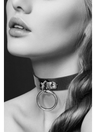 Узенький ошейник из полиуретана с кольцом - Bijoux Pour Toi - купить с доставкой в Миассе