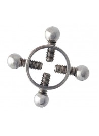 Серебристые зажимы для сосков на винтах - ToyFa - купить с доставкой в Миассе