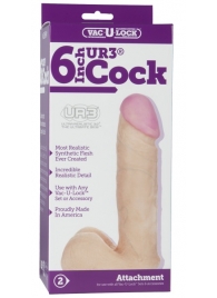 Ультра реалистичная насадка Vac-U-Lock  6  ULTRASKYN Cock - 17,3 см. - Doc Johnson - купить с доставкой в Миассе