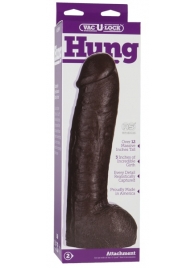 Большая насадка для трусиков Vac-U-Lock Realistic Hung - 31,7 см. - Doc Johnson - купить с доставкой в Миассе