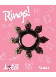 Чёрное эрекционное кольцо Rings Gear - Lola Games - в Миассе купить с доставкой