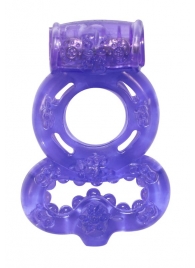 Фиолетовое эрекционное кольцо Rings Treadle с подхватом - Lola Games - в Миассе купить с доставкой