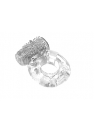 Прозрачное эрекционное кольцо с вибрацией Rings Axle-pin - Lola Games - в Миассе купить с доставкой