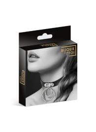Черный чокер с двумя кольцами - Bijoux Pour Toi - купить с доставкой в Миассе