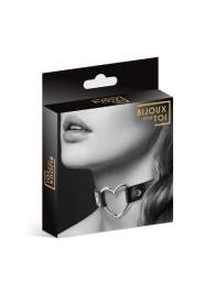 Чёрный чокер с кольцом в форме сердца - Bijoux Pour Toi - купить с доставкой в Миассе